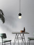 Cement and Glass Double Globes Pendant LED Light in Modern & Contemporary Style_in Minimalistic Dining Room