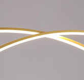 Arch Chandelier with Aluminum LED Lines in Scandinavian Style_Close up