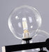 Chandelier with LED Glass Globes and Aluminum Rings in Modern & Contemporary Style_Bulb Close up