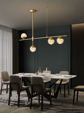 Crystal Globes in Mid-Century Modern Style_4 Globes Modern Dining Room