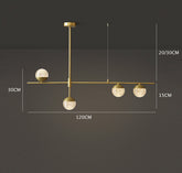 Crystal Globes in Mid-Century Modern Style_4 Globes Dimensions