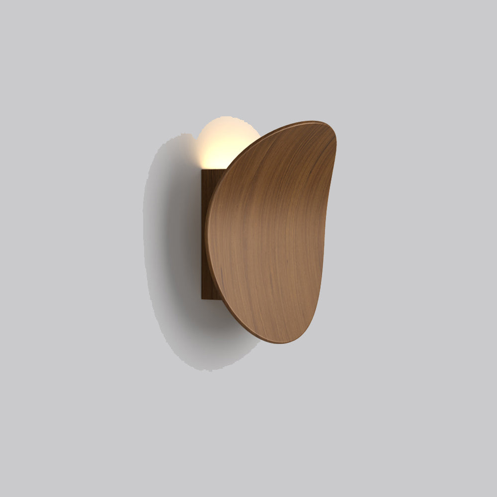 Curved_Wooden_Plate_LED_Wall_Light_Walnut_Side_View