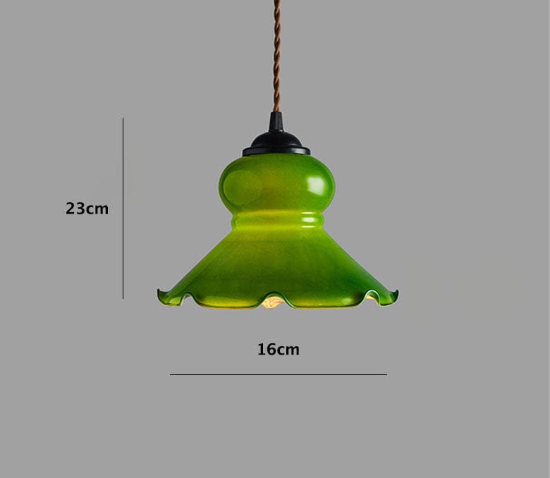 Doll-shaped Opaline Glass Pendant LED Light in French Vintage Style - Bulb Included