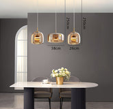 Handmade Double Glazed Glass Pendant LED Light in Modern & Contemporary Style_Dimensions