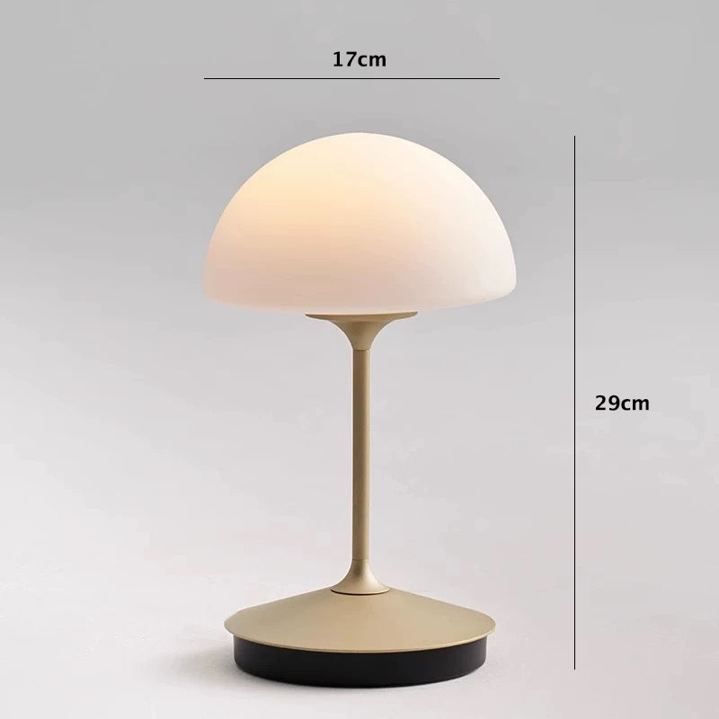 Mushroom Table Lamp with Metal Stand in Modern &amp; Contemporary Style