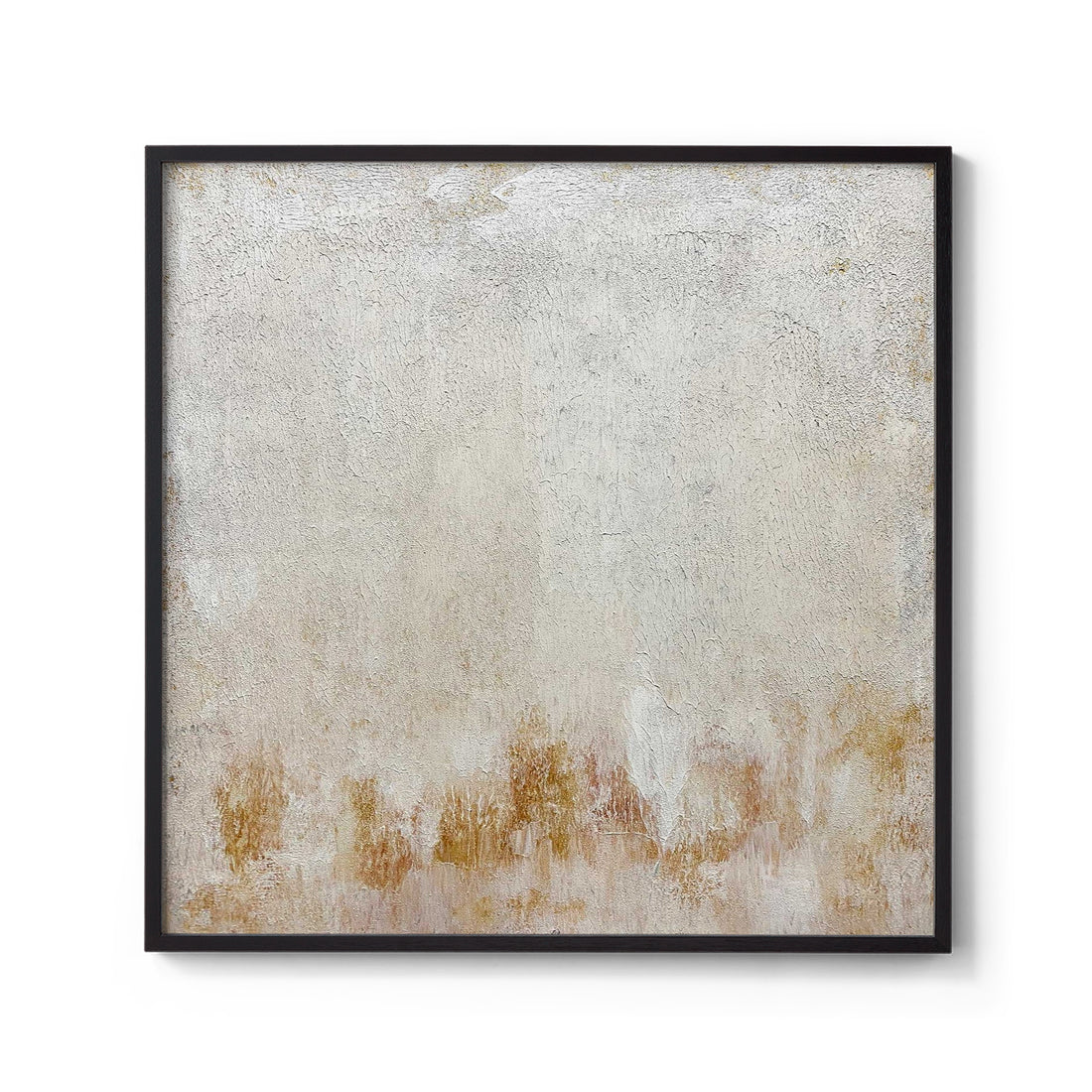 Minimalist Abstract Textured Painting Wall Art in Beige Gray and Rusty Brown