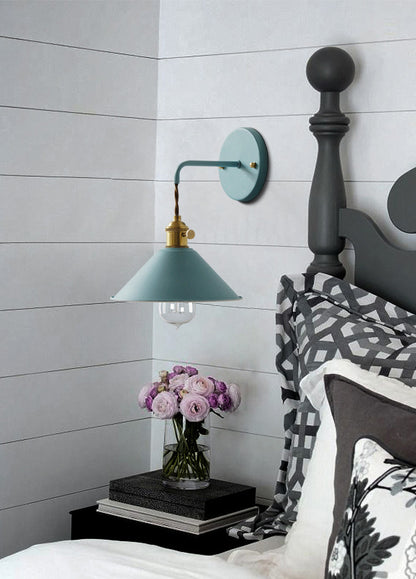 Nordic Industrial Cone Gray Wall Light