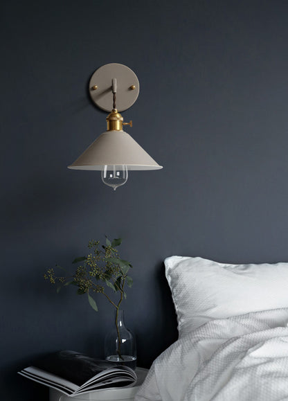 Nordic Industrial Cone Gray Wall Light