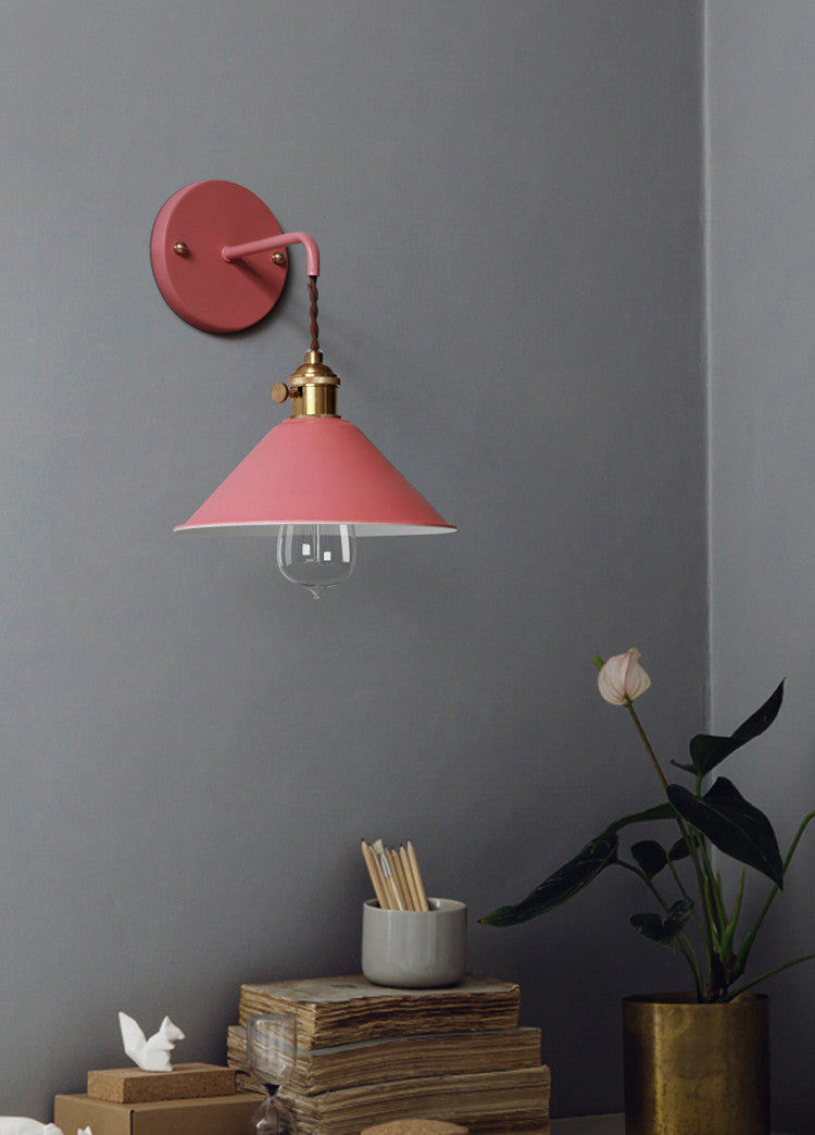 Nordic Industrial Cone Gray Wall Light