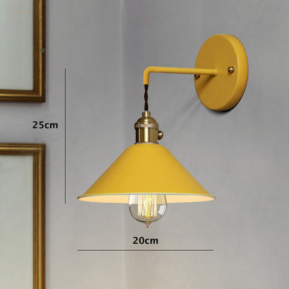 Nordic Industrial Cone White Wall Light