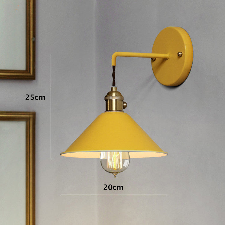 Nordic Industrial Cone Gray Wall Light