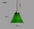 Opaline Glass Pendant LED Light in French Vintage Emerald Green Style - Bulb Included