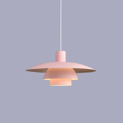 Scandi Mid-Century Modern White Umbrella Ceiling Pendant Light