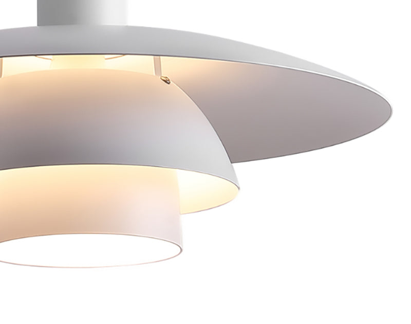 Scandi Mid-Century Modern White Umbrella Ceiling Pendant Light