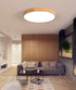 Wooden Round LED Flush Mount Ceiling Light in Scandinavian Style