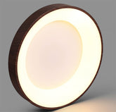 Wooden Round Ring LED Flush Mount Ceiling Light in Scandinavian Style