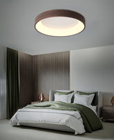 Wooden Round Ring LED Flush Mount Ceiling Light in Scandinavian Style