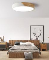 Wooden and Acrylic LED Flush Mount Ceiling Light in Scandinavian Style