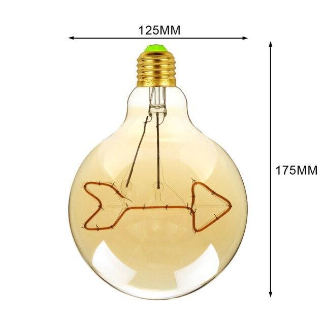 110V or 220V Extra Large Industrial Vintage Style Pendant LED Edison Light Bulb with Metal Cord