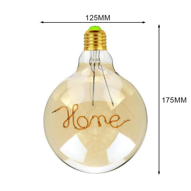 110V or 220V Extra Large Industrial Vintage Style Pendant LED Edison Light Bulb with Metal Cord