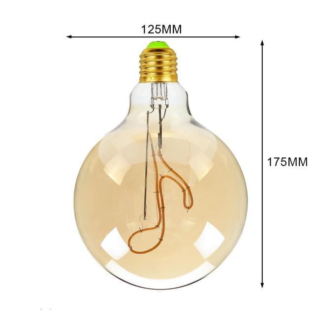 110V or 220V Extra Large Industrial Vintage Style Pendant LED Edison Light Bulb with Metal Cord