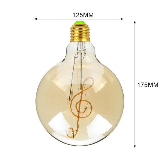 110V or 220V Extra Large Industrial Vintage Style Pendant LED Edison Light Bulb with Metal Cord