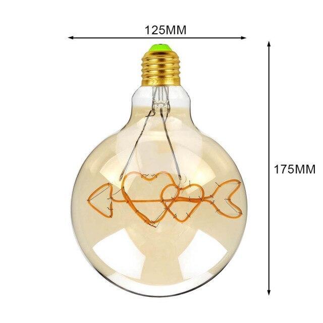 110V or 220V Extra Large Industrial Vintage Style Pendant LED Edison Light Bulb with Metal Cord