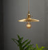 Golden Brushed Brass Pendant LED Light in Pleated Tutu Shape - Bulb Included