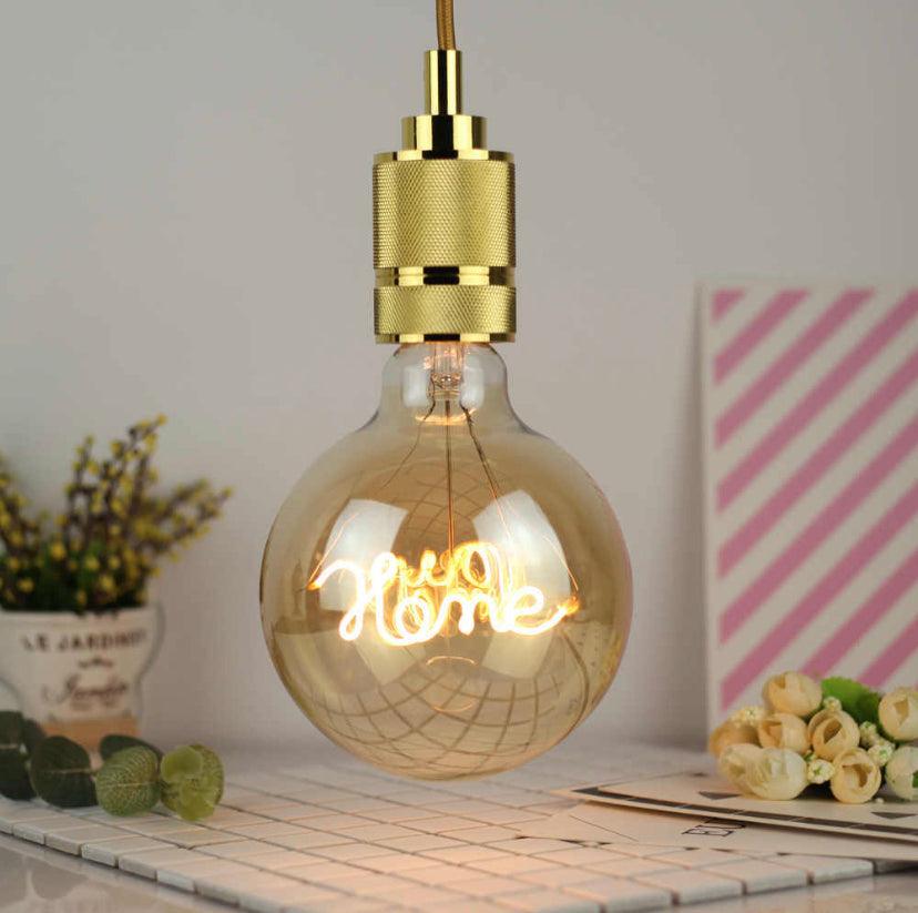 110V or 220V Extra Large Industrial Vintage Style Pendant LED Edison Light Bulb with Metal Cord