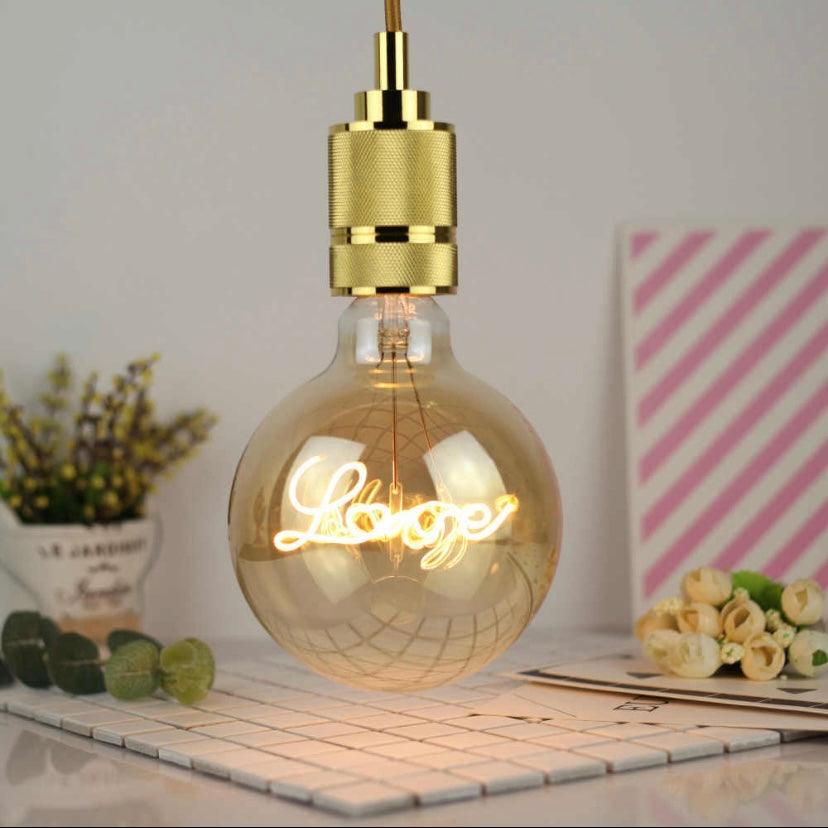 110V or 220V Extra Large Industrial Vintage Style Pendant LED Edison Light Bulb with Metal Cord