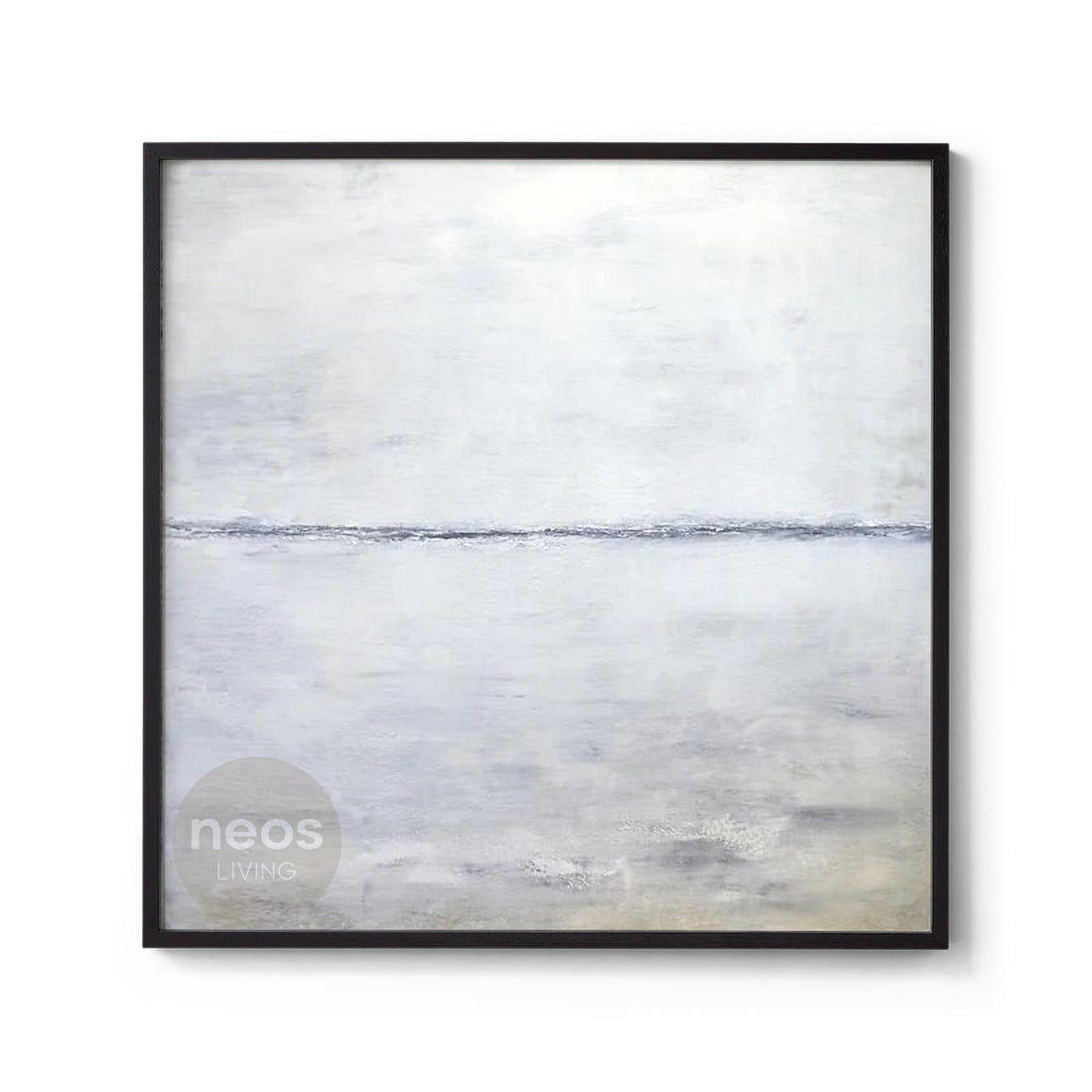 Grey / Light Blue Abstract Minimalist Painting / Wall Art - NE0004