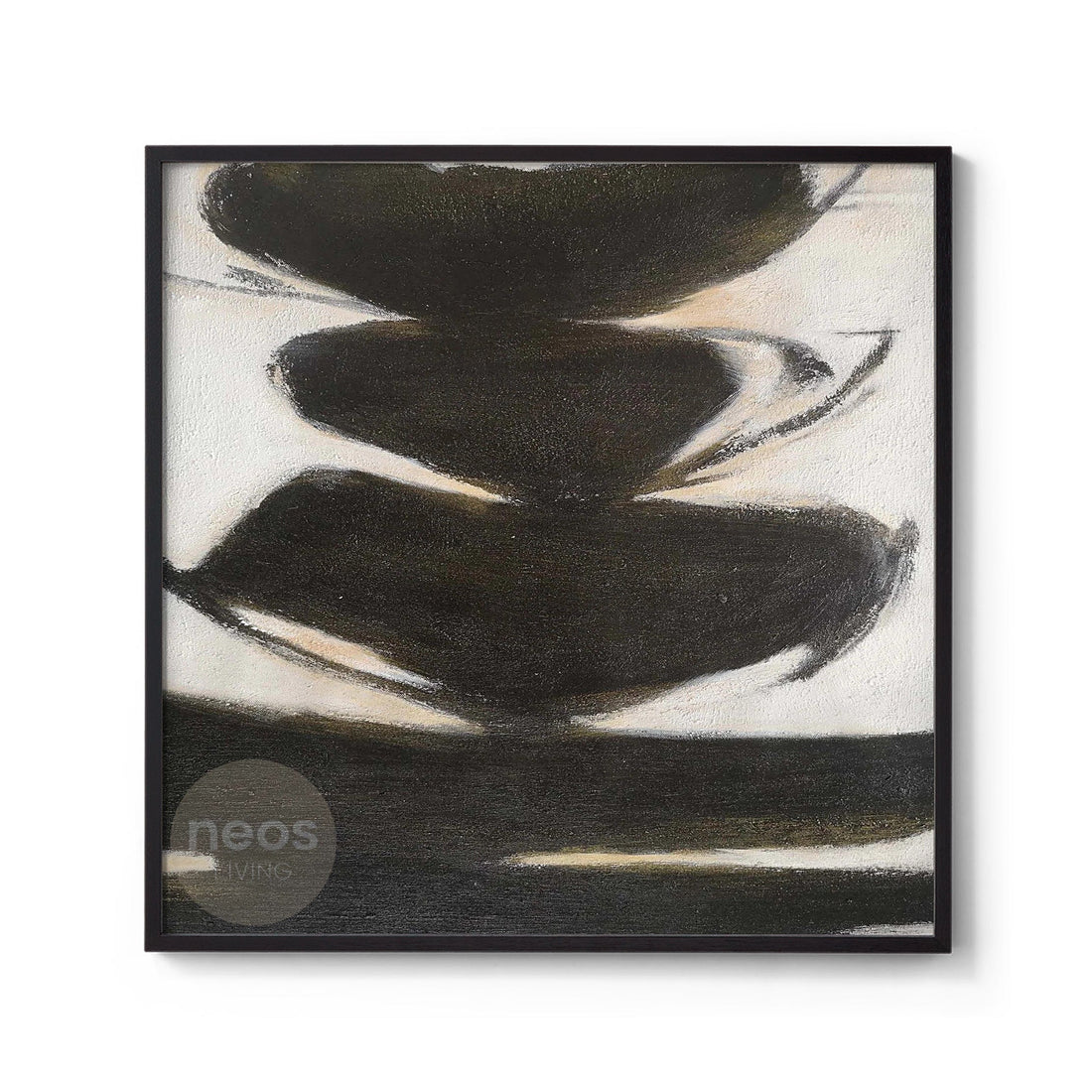 Black / White Abstract Painting / Wall Art - NE0057