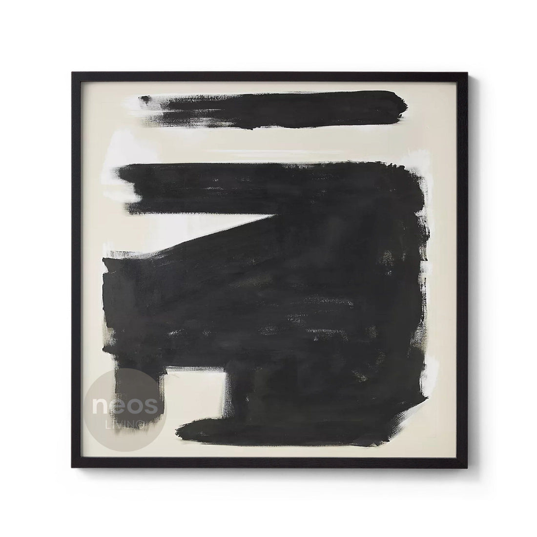 Black &amp; White Abstract Painting / Wall Art - NE0008