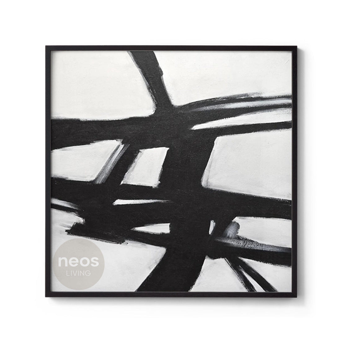 Black &amp; White Abstract Painting / Wall Art - NE0101