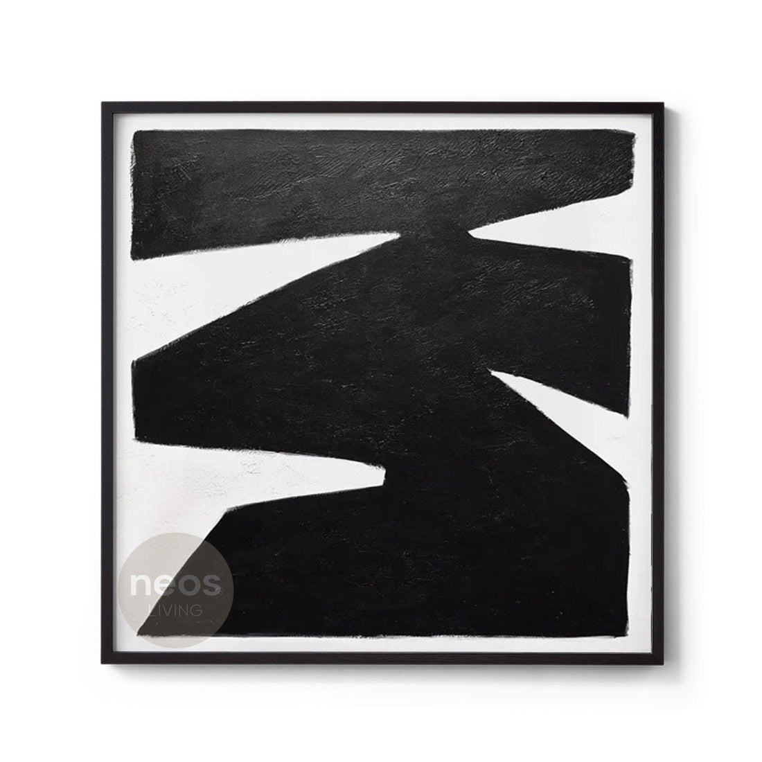 Black &amp; White Abstract Painting / Wall Art - NE0107