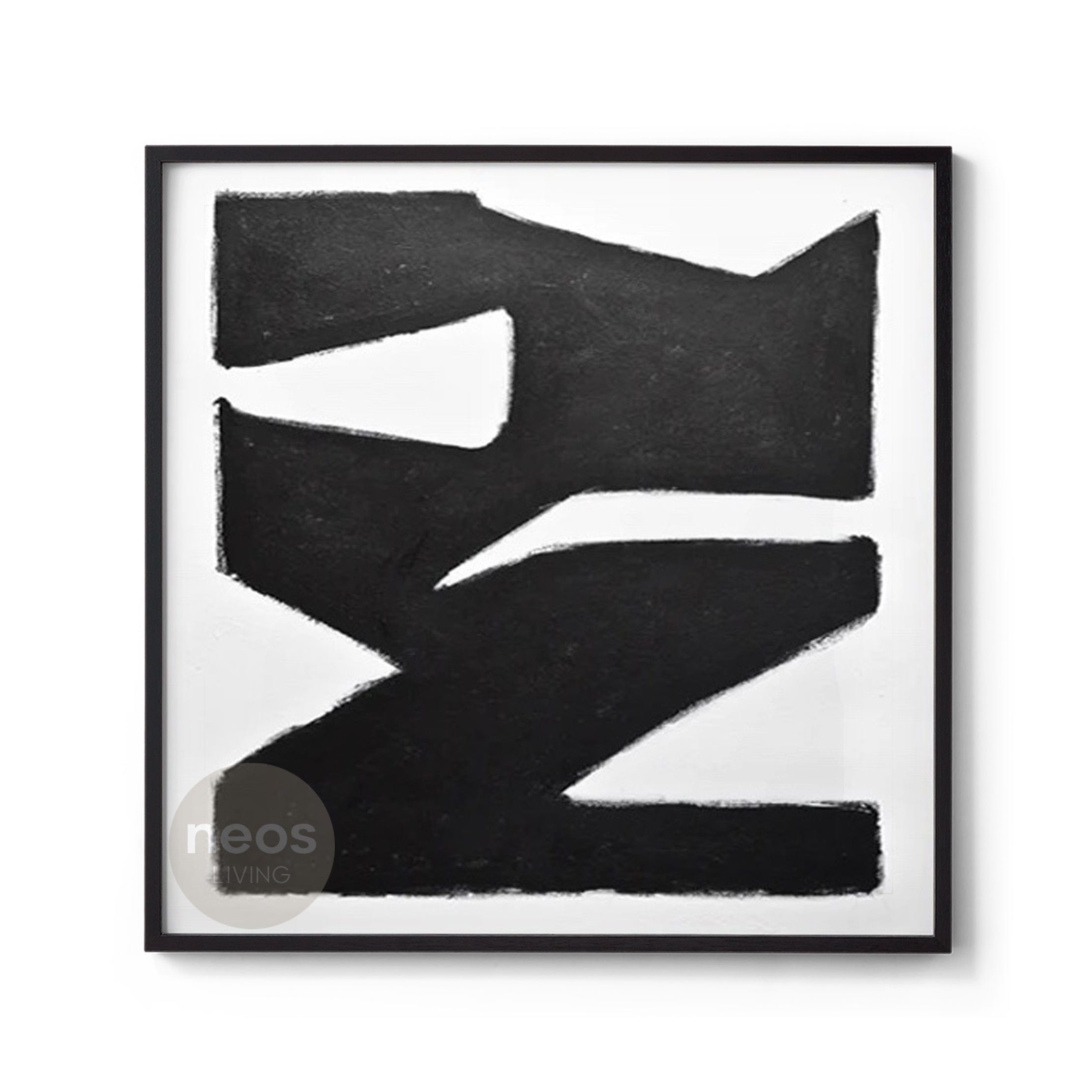 Black &amp; White Abstract Painting / Wall Art - NE0108