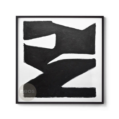 Black &amp; White Abstract Painting / Wall Art - NE0108