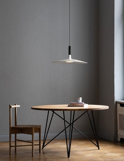 Nordic Flat Plate Pendant LED Light in Loft Style - Bulb Included