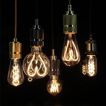 Medium Table/Pendant LED Edison Globe in Industrial Vintage Style