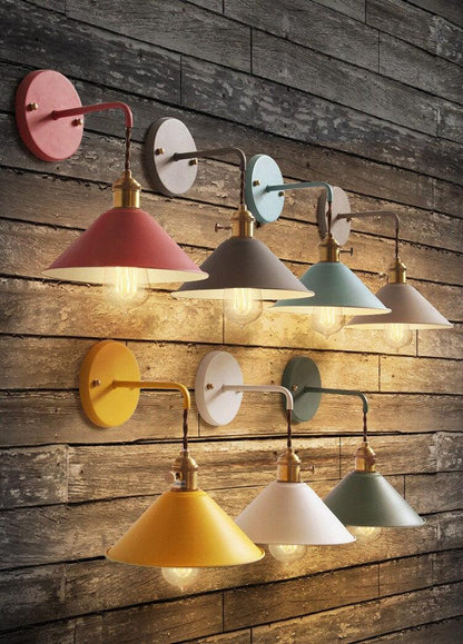 Nordic Cone Wall Light in Industrial Loft Style - Bulb Included