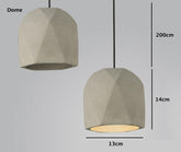 Rustic Cement Pendant LED Light in Loft Style - Bulb Included