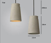 Rustic Cement Pendant LED Light in Loft Style - Bulb Included