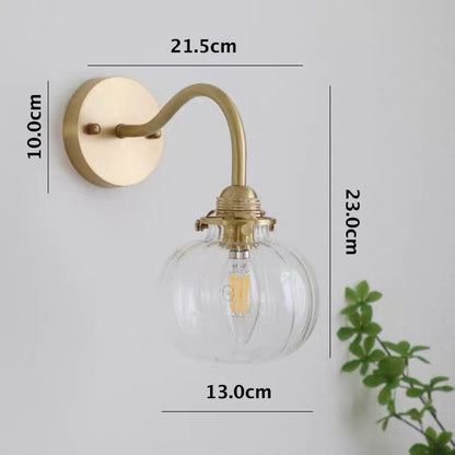 Petite Glass Ball Wall Light in Vintage Style