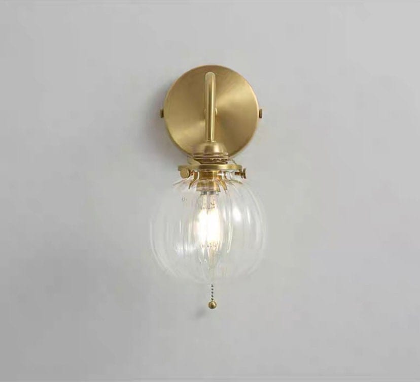 Petite Glass Ball Wall Light in Vintage Style