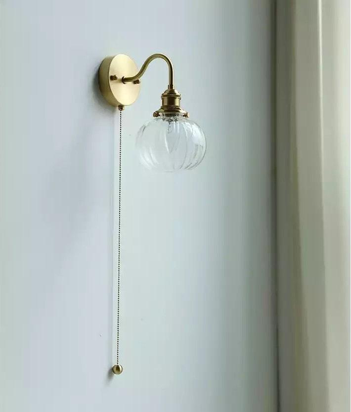 Glass Ball Wall Light in Vintage Style