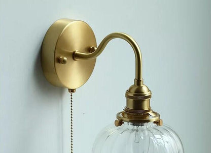 Glass Ball Wall Light in Vintage Style