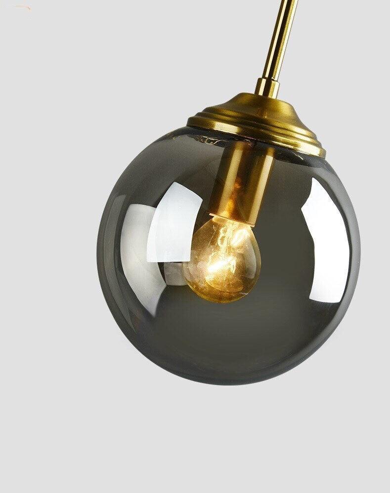 Shiny LED Globe Wall Light in Industrial Loft Style - Dangling