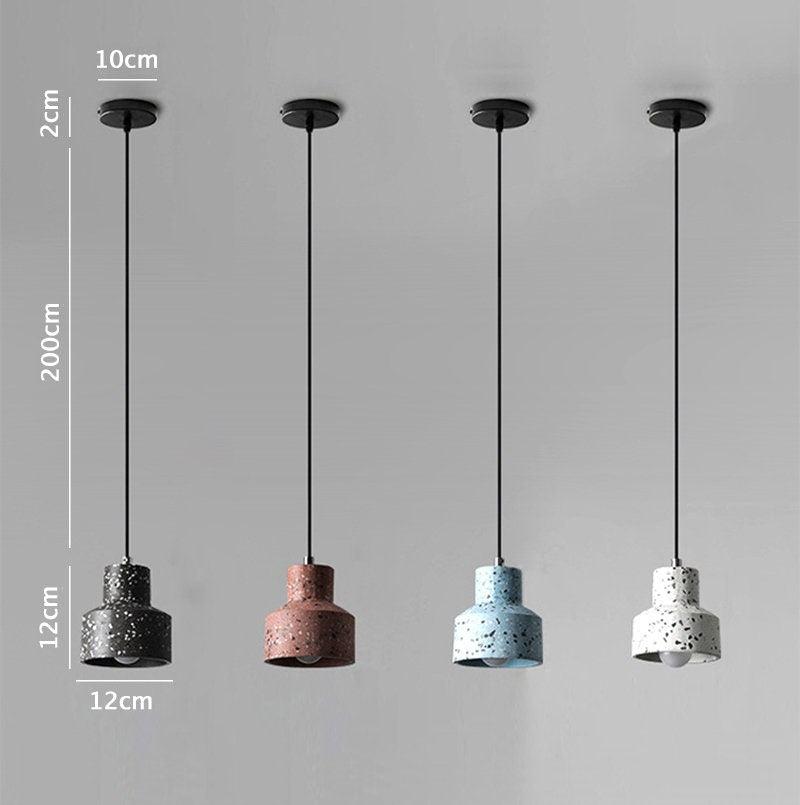 Petite Cement Pendant LED Light in Scandinavian Style - Bulb Included