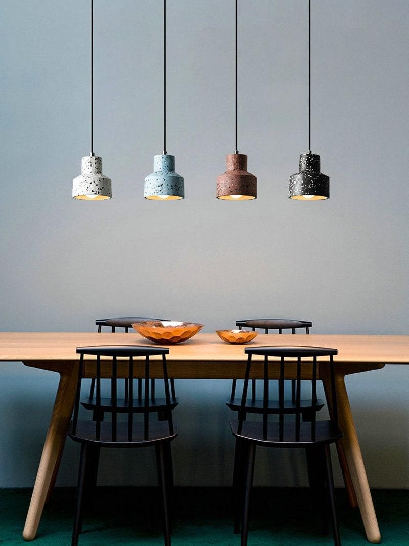 Petite Cement Pendant LED Light in Scandinavian Style - Bulb Included