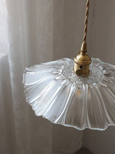 Large Glass Sunflower Pendant LED Light in Vintage Style - Bulb Included